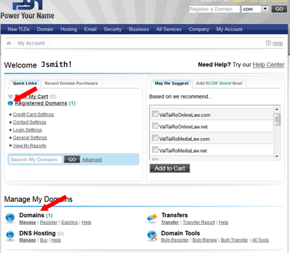 Domain Transfer Out Reg Domain or Manage