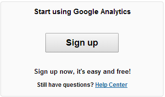 Google Analytics Sign Up