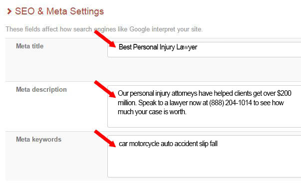 SEO Meta Keyword field and save button