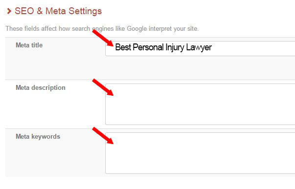 SEO Meta Setting Title Field