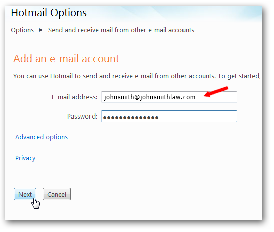 Send Mail As Hotmail complete Email Fields