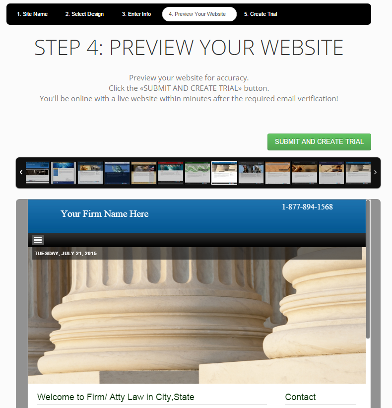 Free Trial Preview Website TemplateArea